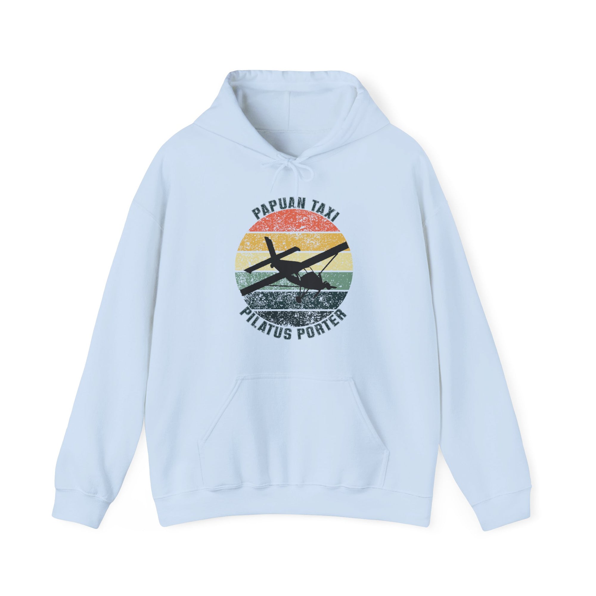 (CANADA) "Jungle Horizon" Papuan Taxi I Unisex Heavy Blend™ Hooded Sweatshirt I Retro Sun Design I Multiple Colors & Sizes Available