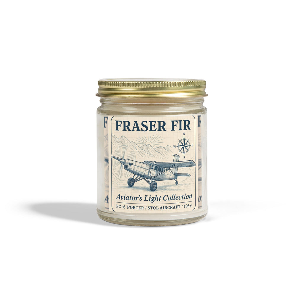 Fraser Fir Candle – Woodsy Warmth & Aviation-Inspired Calm
