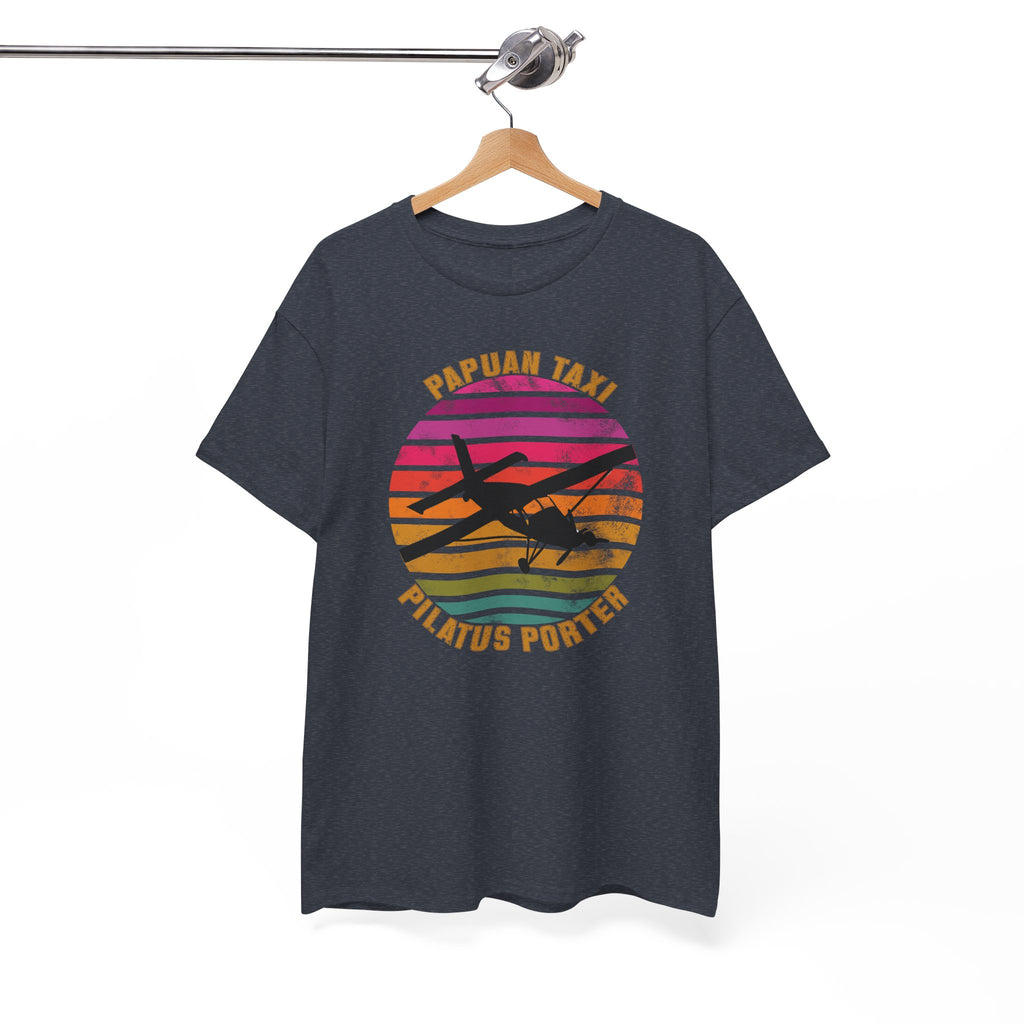 "Tropical Horizon" I Papuan Taxi Retro Sun T-Shirt I Available in Multiple Colors & Sizes I Unisex Tee