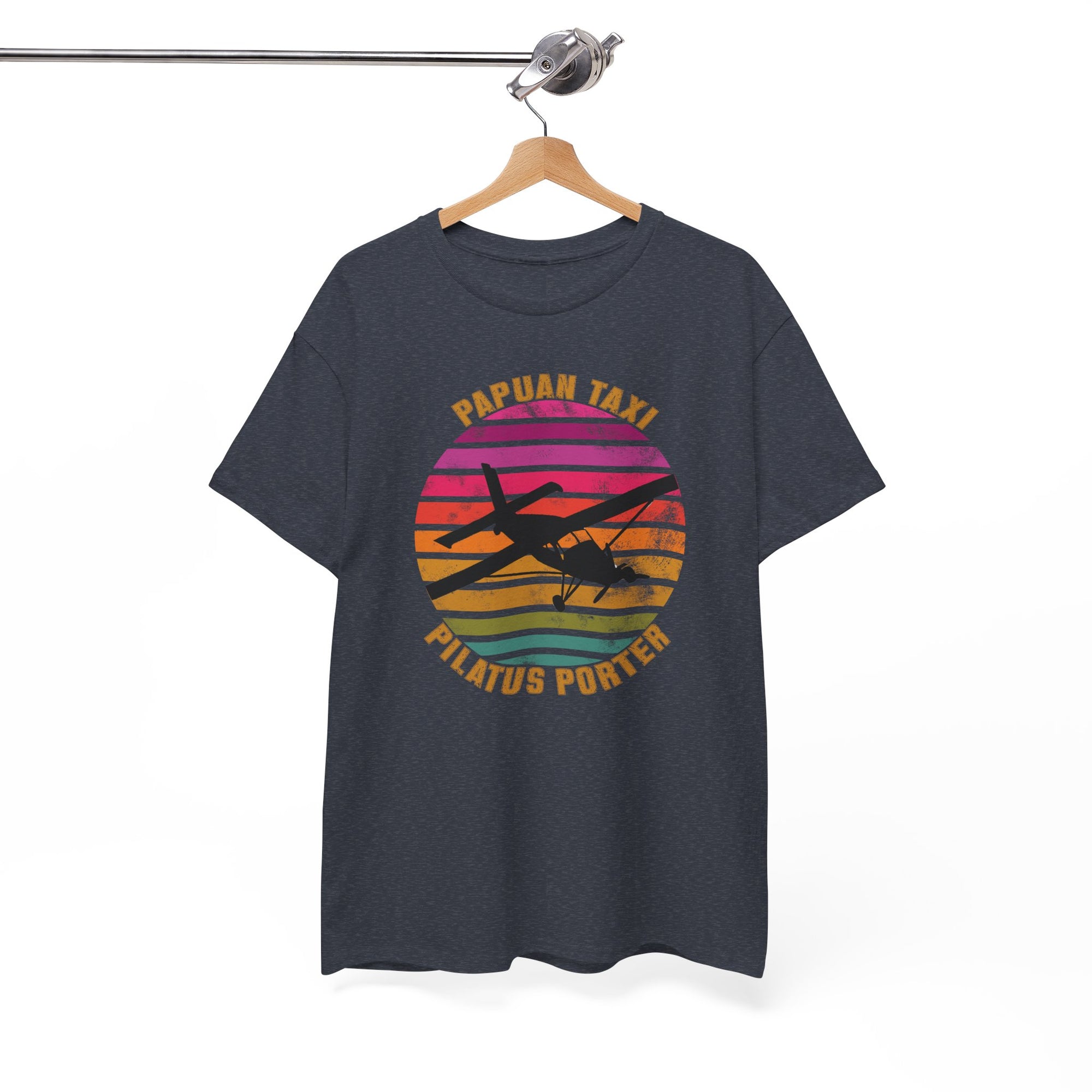 "Tropical Horizon" I Papuan Taxi Retro Sun T-Shirt I Available in Multiple Colors & Sizes I Unisex Tee