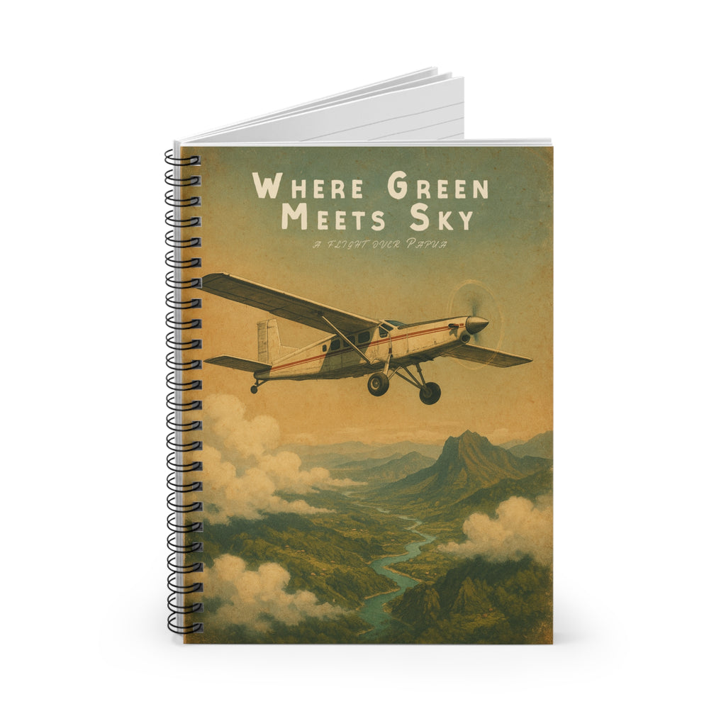 Where Green Meets Sky – Vintage Pilot Notebook