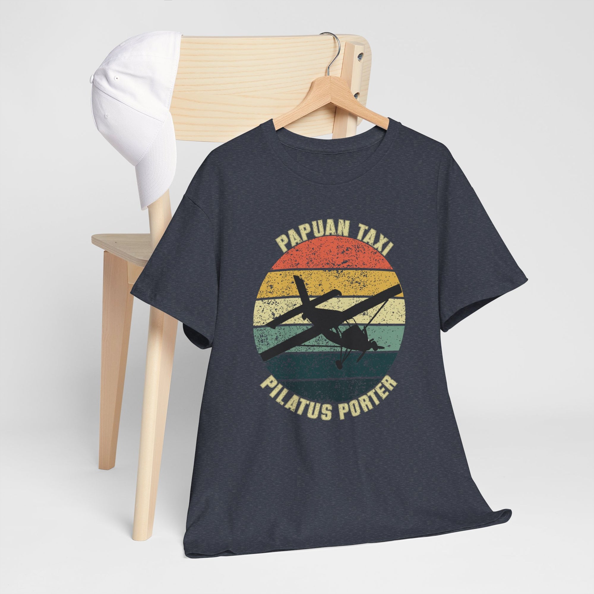 "Jungle Horizon" I Papuan Taxi Retro Sun T-Shirt I Available in Multiple Colors & Sizes I Unisex Tee