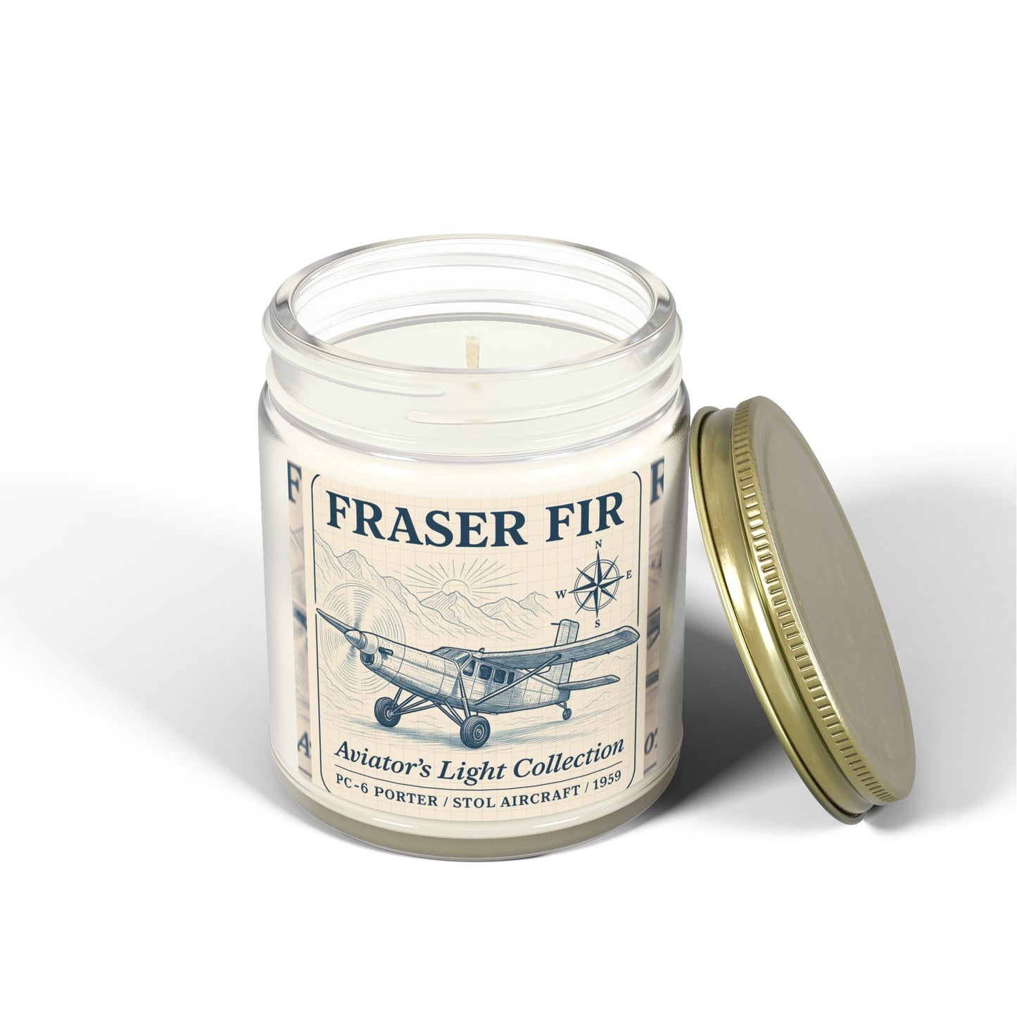 Fraser Fir Candle – Woodsy Warmth & Aviation-Inspired Calm