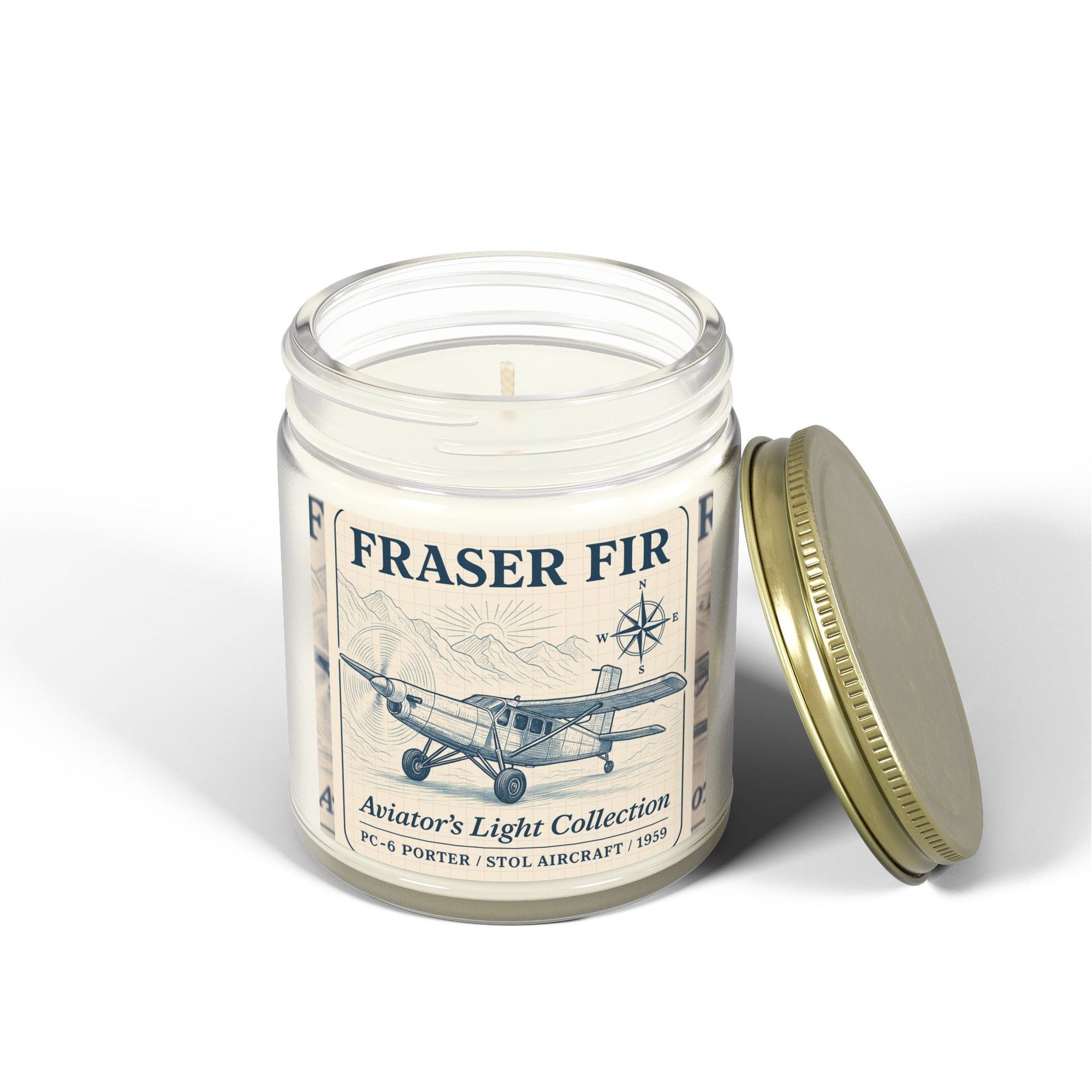 Fraser Fir Candle – Woodsy Warmth & Aviation-Inspired Calm