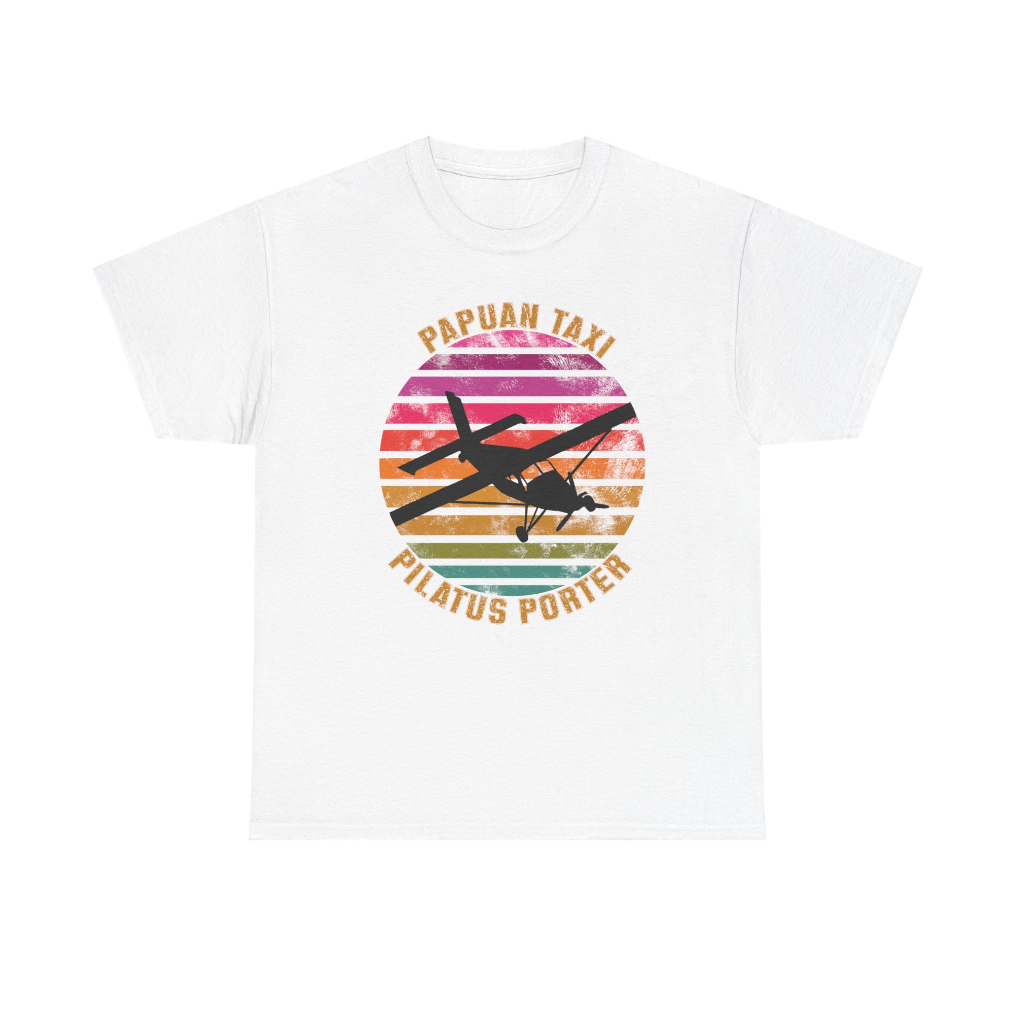(UK) "Tropical Horizon" I Papuan Taxi Retro Sun T-Shirt I Available in Multiple Colors & Sizes I Unisex Tee