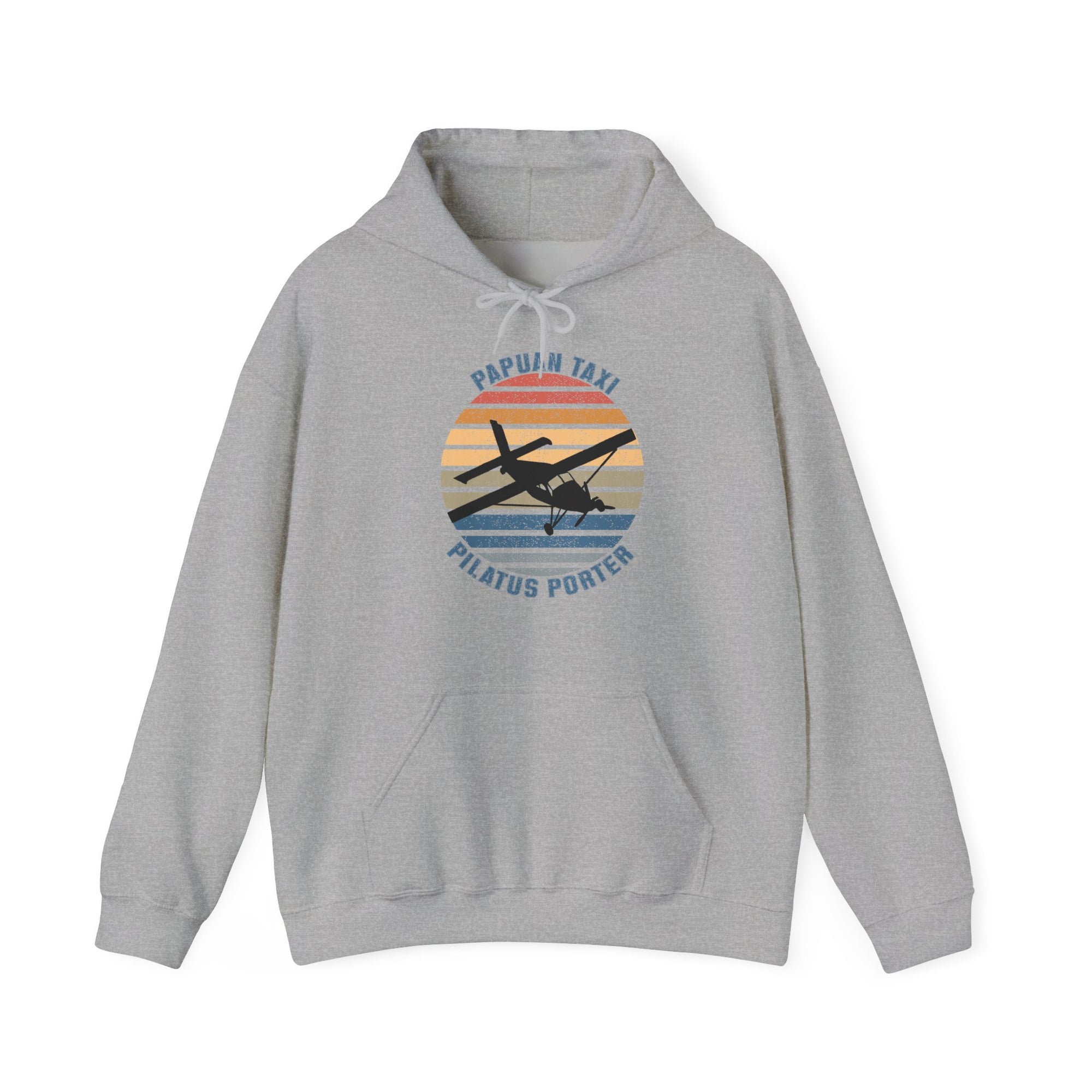 (AU & NZ) "Golden Sky" Papuan Taxi I Unisex Heavy Blend™ Hooded Sweatshirt I Retro Sun Design I Multiple Colors & Sizes Available