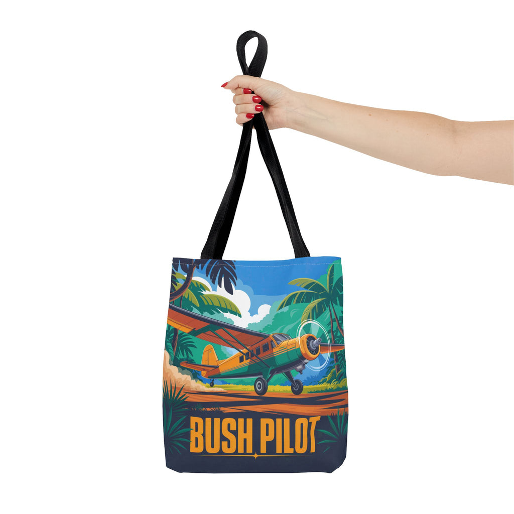 Bush Pilot Tote Bag – Jungle Skies & Remote Adventures – Available in multiple sizes and colors