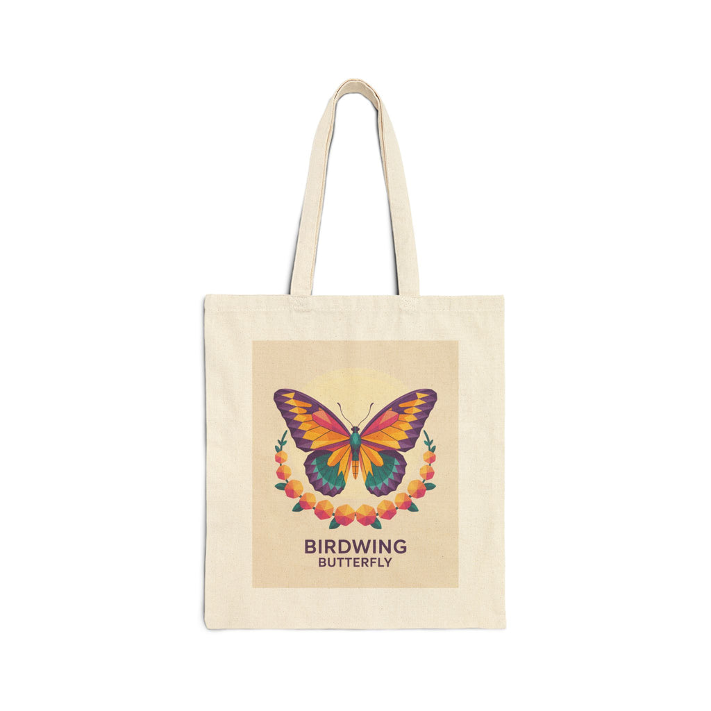 Birdwing Butterfly Canvas Tote – Tropical Elegance in Bold Colors