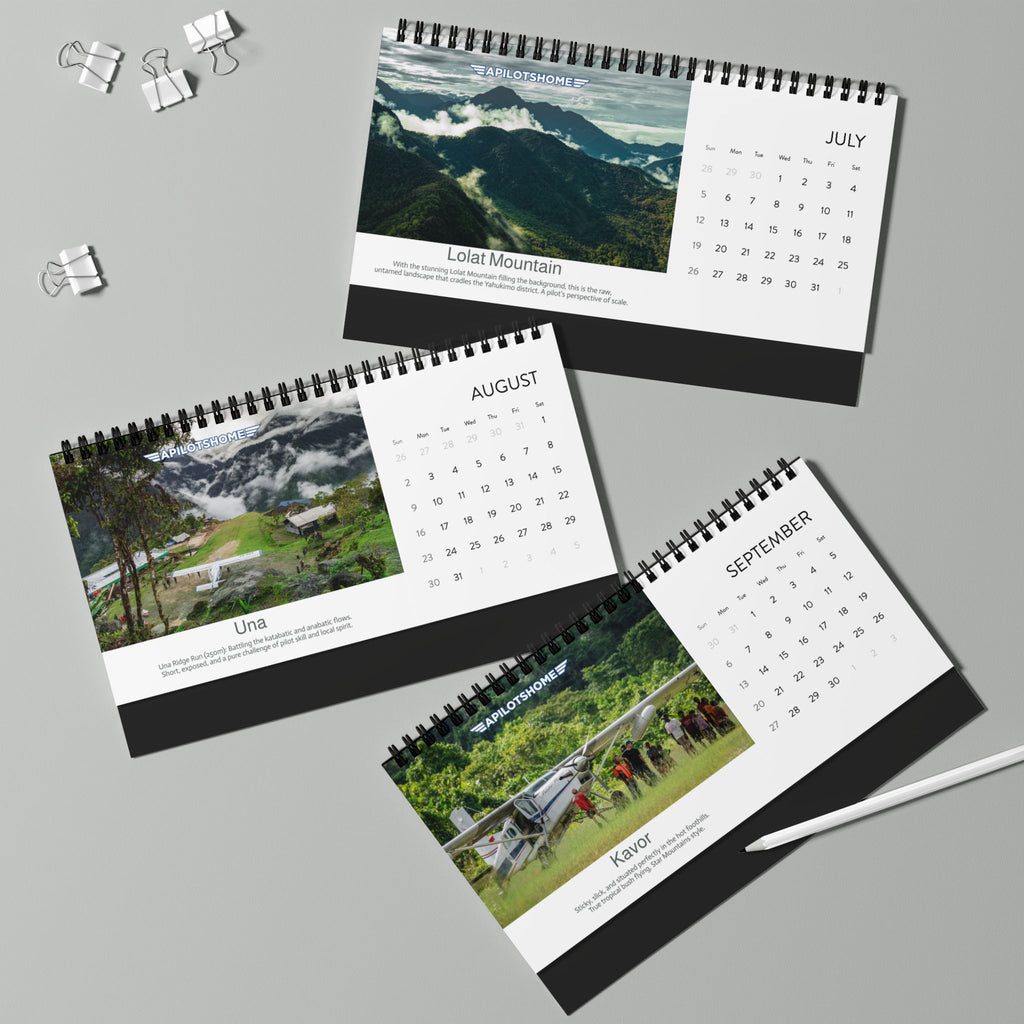 2026 Pilot's Desk Calendar – A PilotsHome Desktop Calendar with Monthly Grid