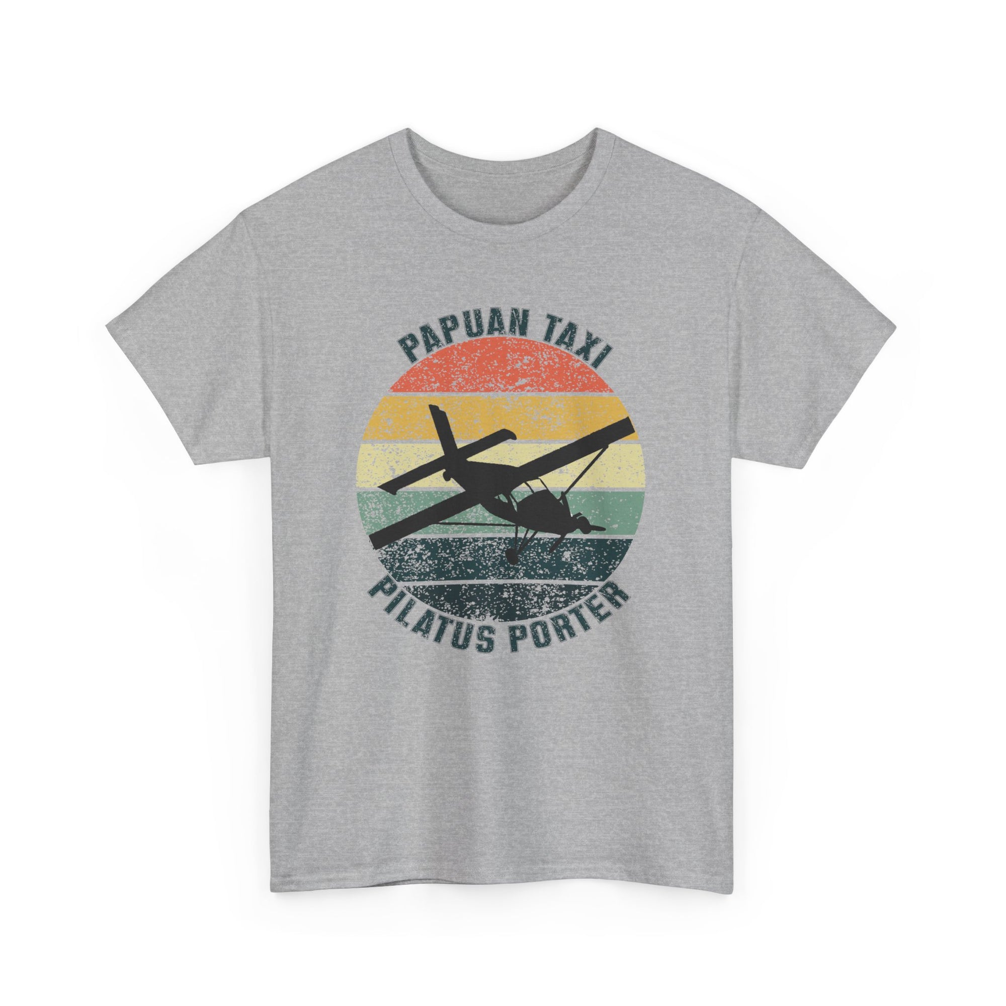 "Jungle Horizon" I Papuan Taxi Retro Sun T-Shirt I Available in Multiple Colors & Sizes I Unisex Tee