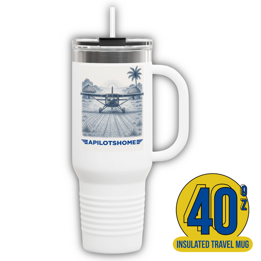 Tropical Takeoff Tumbler – Featuring Pilatus Porter on the Runway