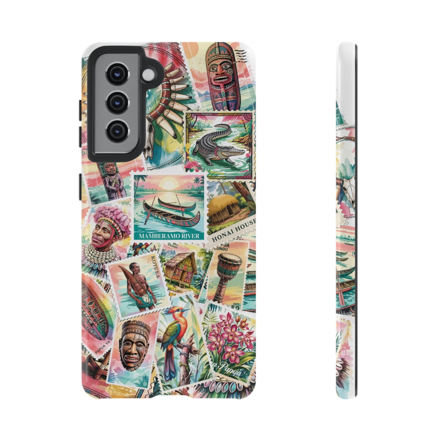 Papuan Culture Objects Post Stamp Design - Phone Cases