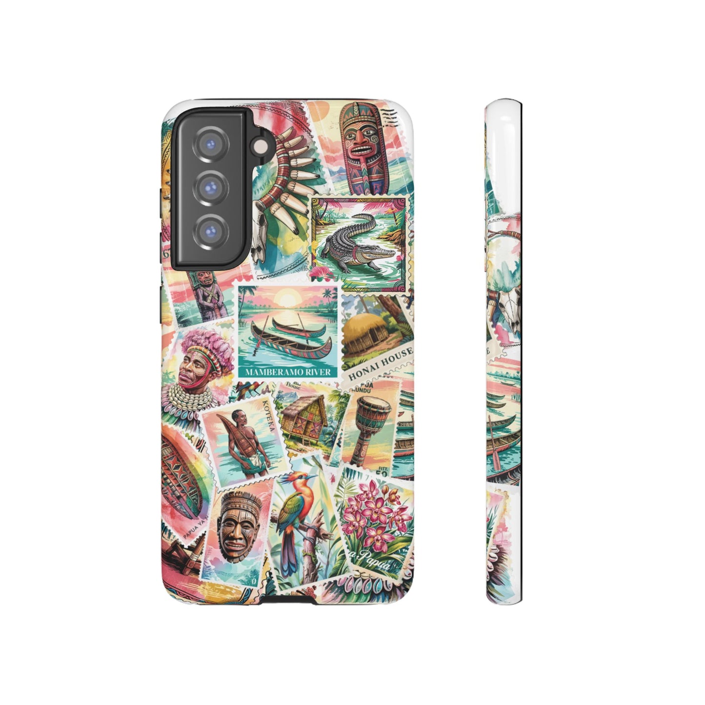 Papuan Culture Objects Post Stamp Design - Phone Cases