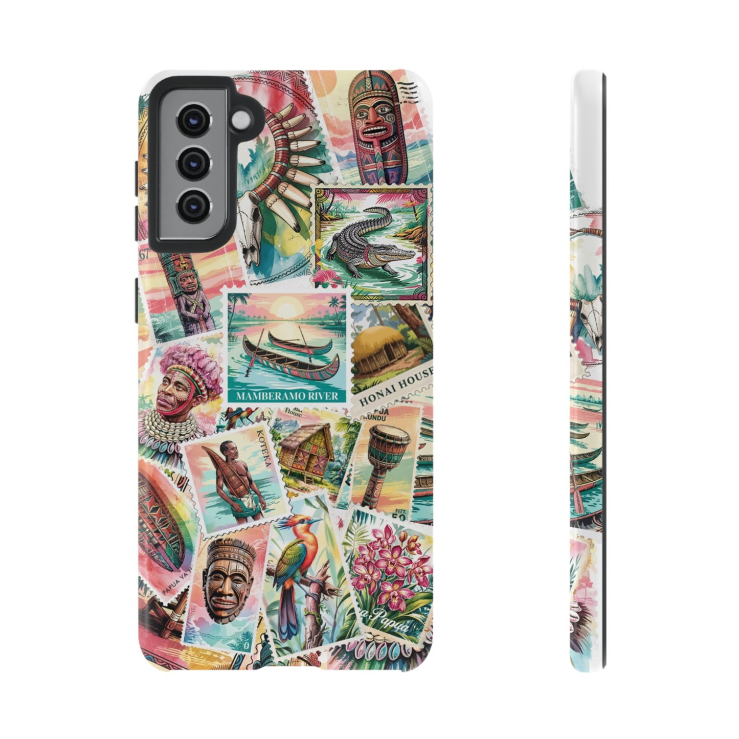 Papuan Culture Objects Post Stamp Design - Phone Cases
