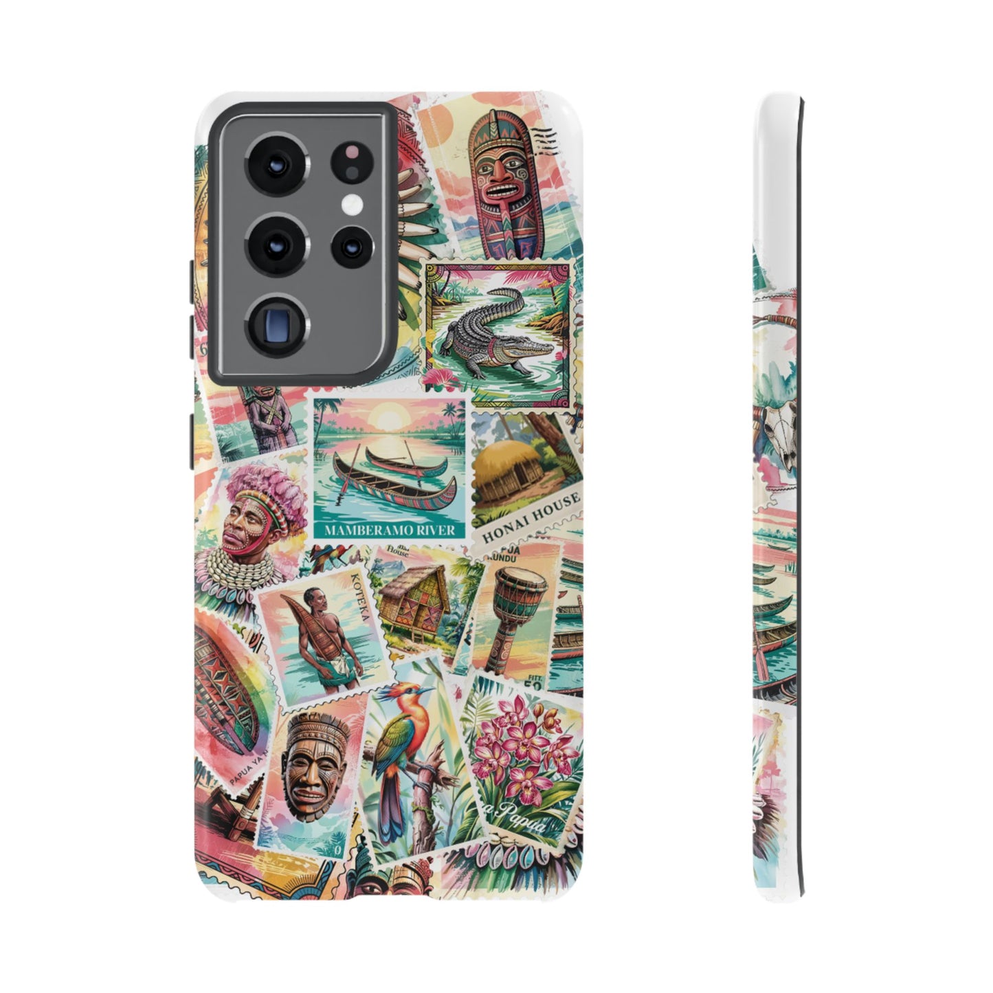 Papuan Culture Objects Post Stamp Design - Phone Cases