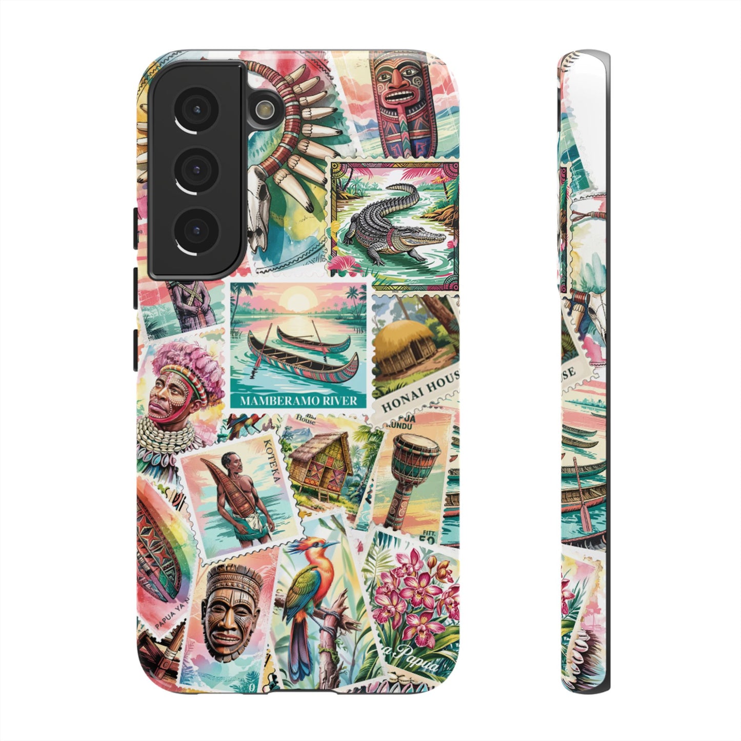 Papuan Culture Objects Post Stamp Design - Phone Cases