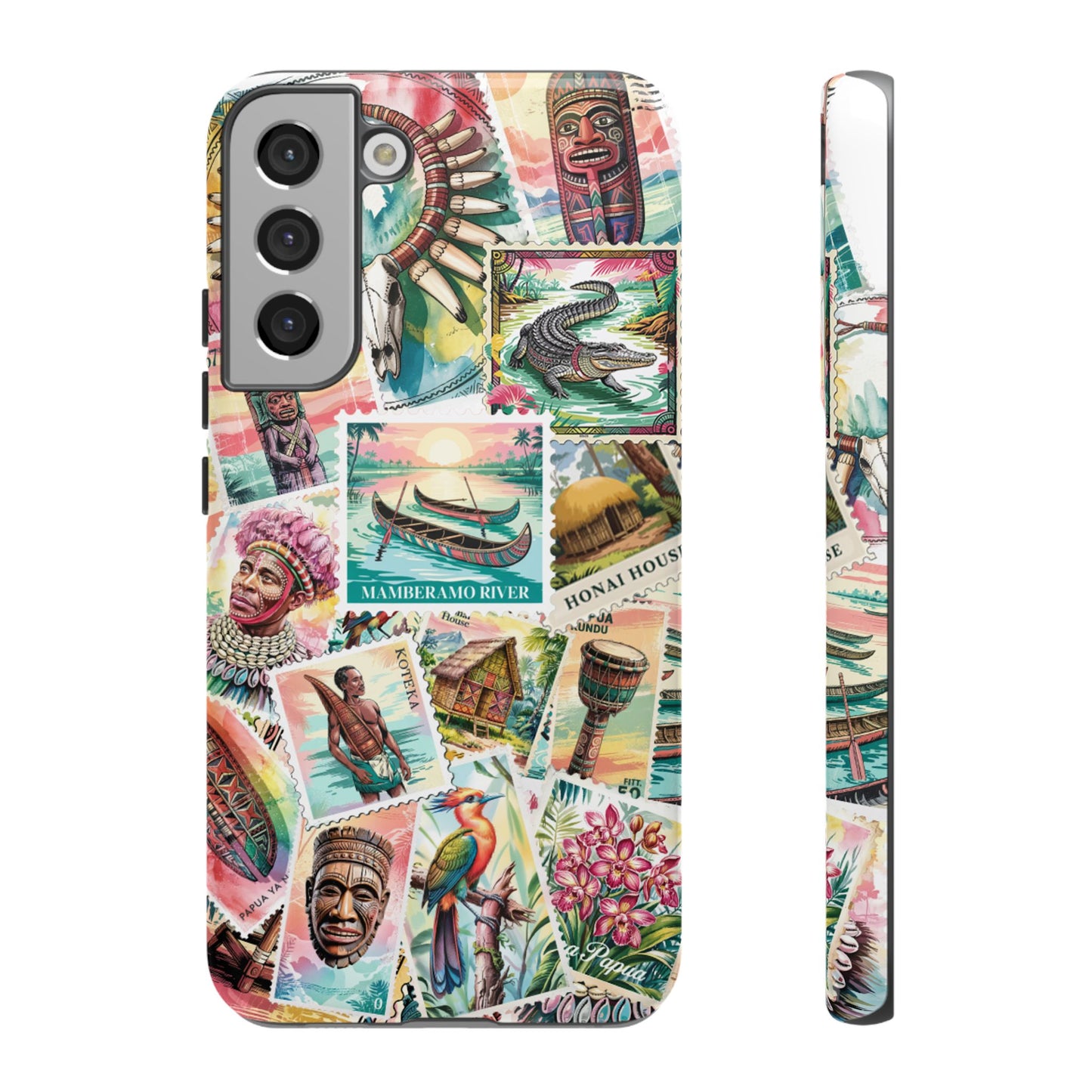 Papuan Culture Objects Post Stamp Design - Phone Cases