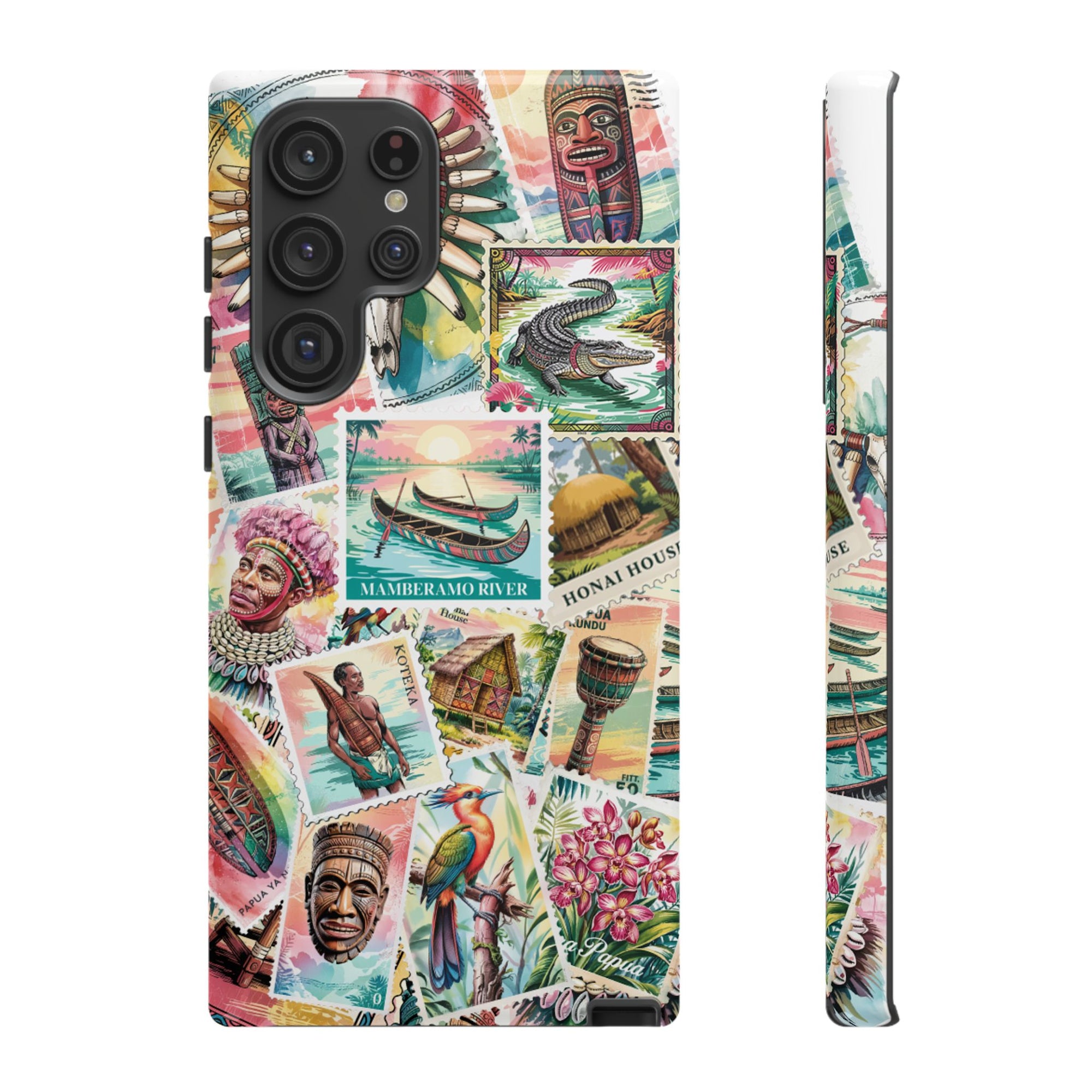 Papuan Culture Objects Post Stamp Design - Phone Cases