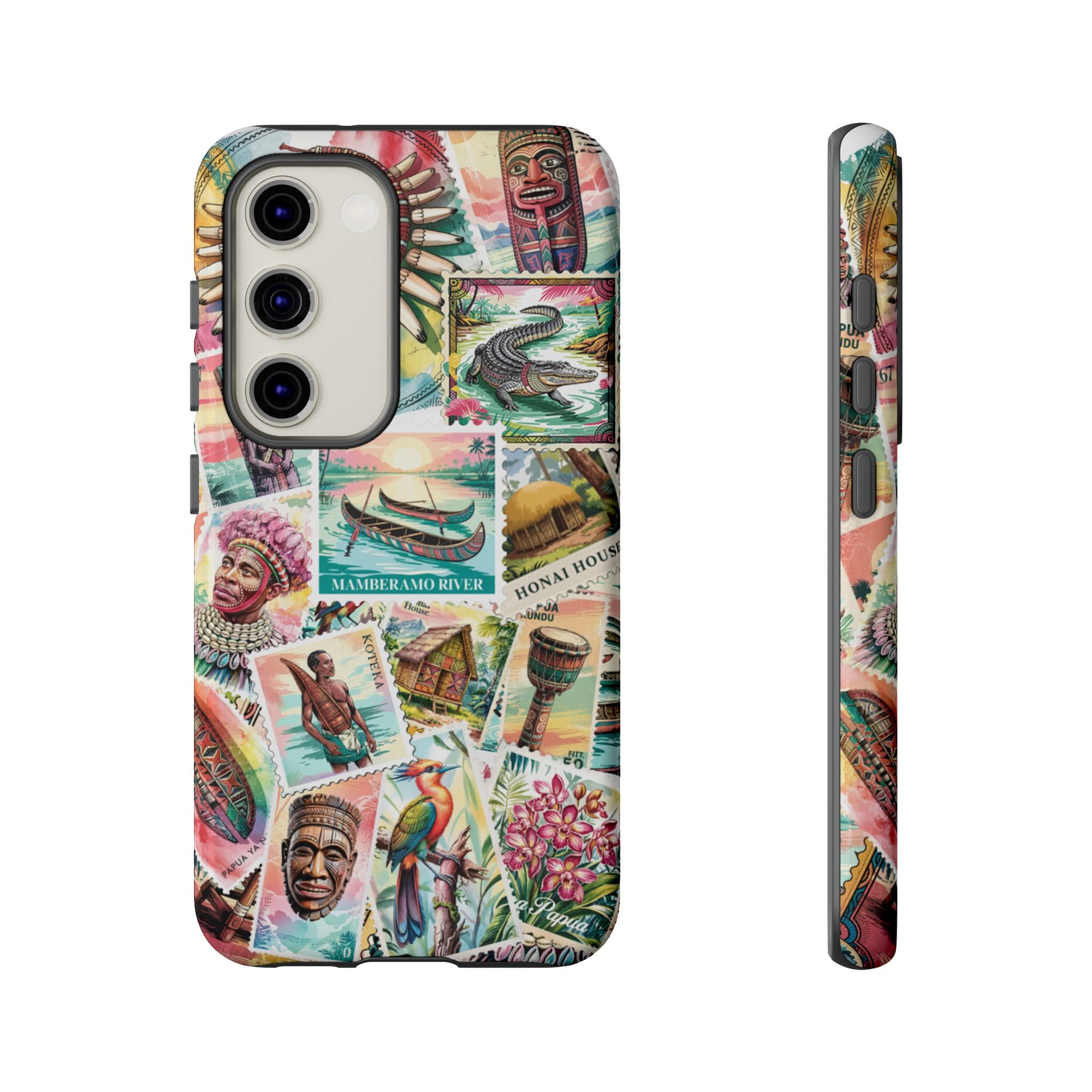 Papuan Culture Objects Post Stamp Design - Phone Cases