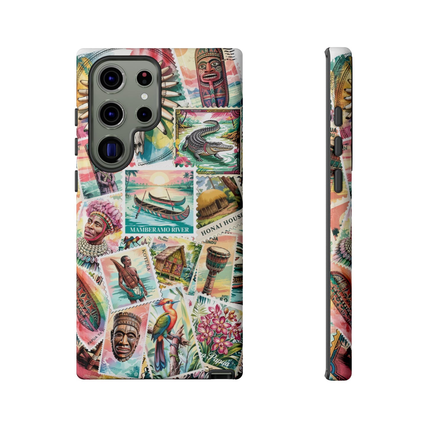 Papuan Culture Objects Post Stamp Design - Phone Cases