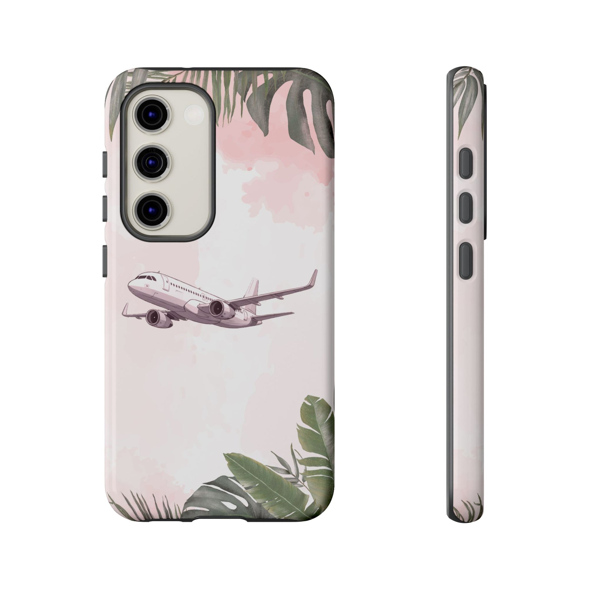 Airplane Palm Trees Coastal Design - Phone Case