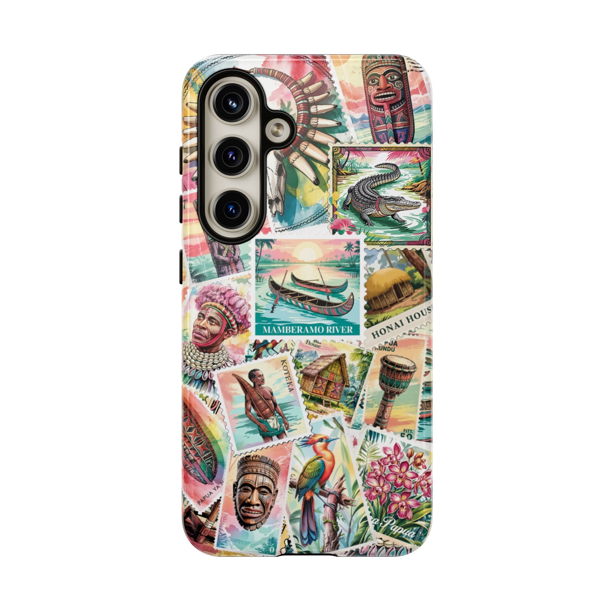 Papuan Culture Objects Post Stamp Design - Phone Cases