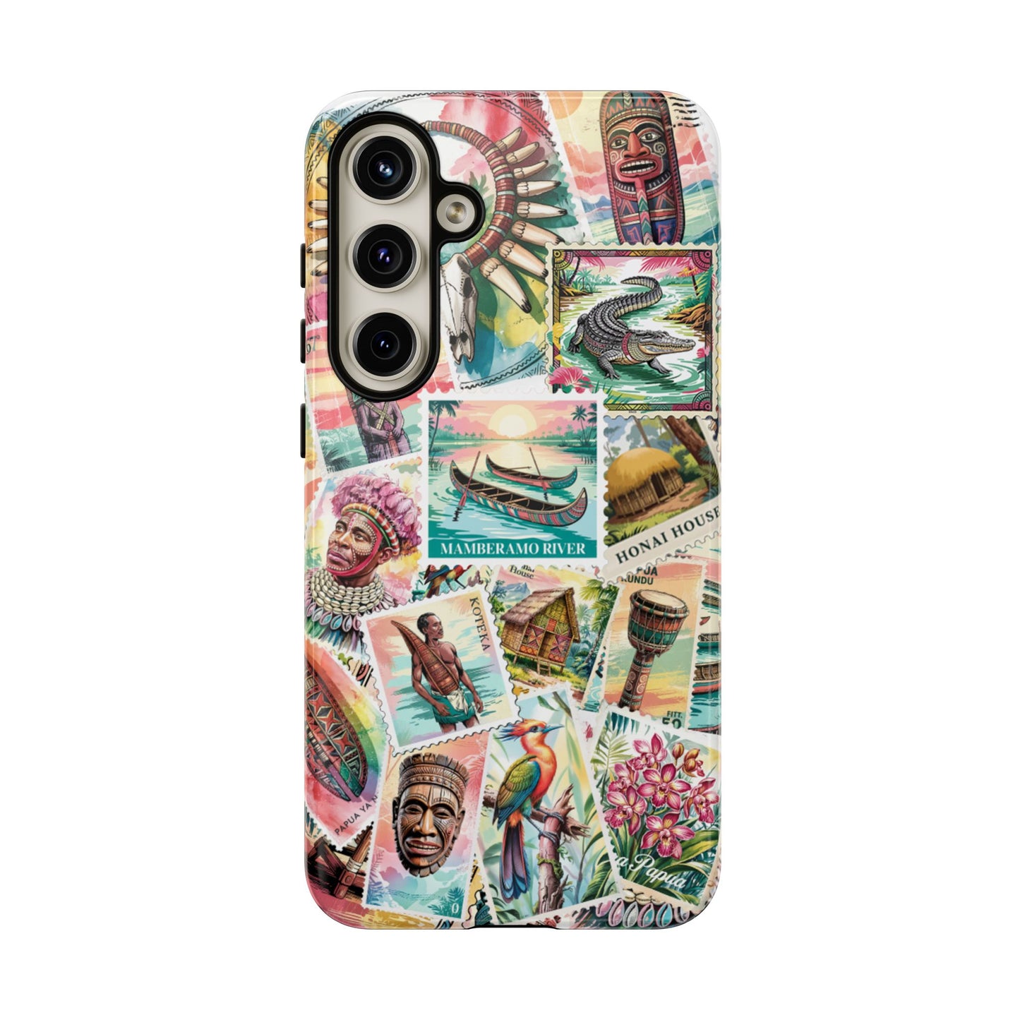 Papuan Culture Objects Post Stamp Design - Phone Cases