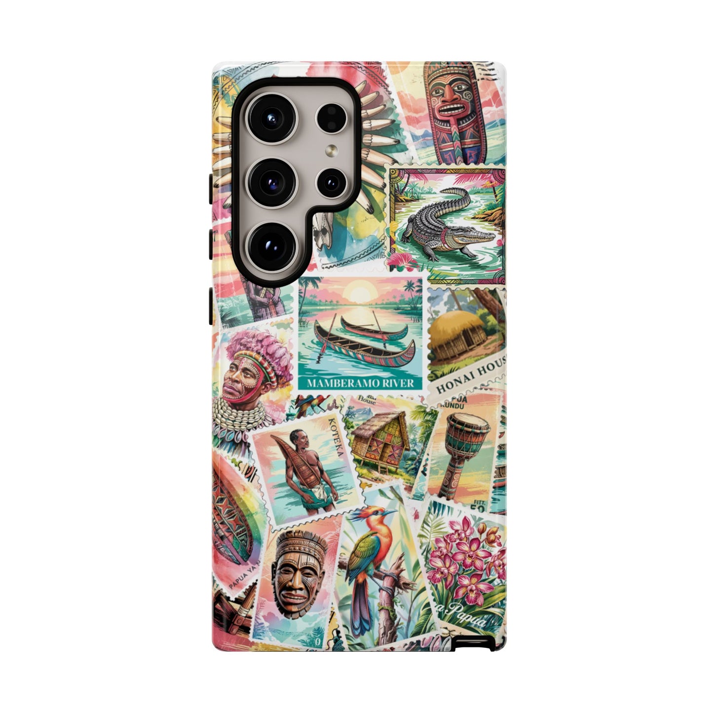 Papuan Culture Objects Post Stamp Design - Phone Cases