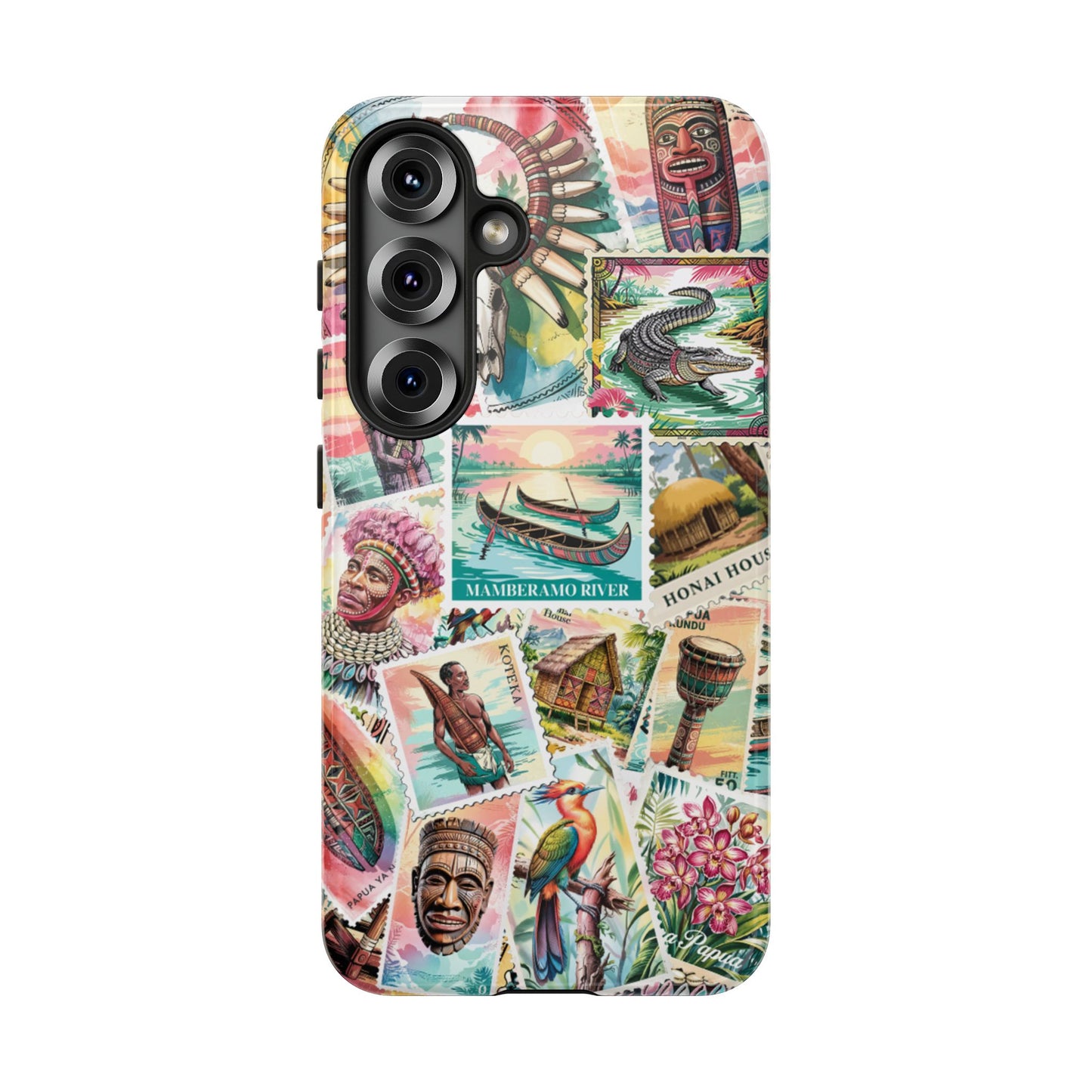 Papuan Culture Objects Post Stamp Design - Phone Cases