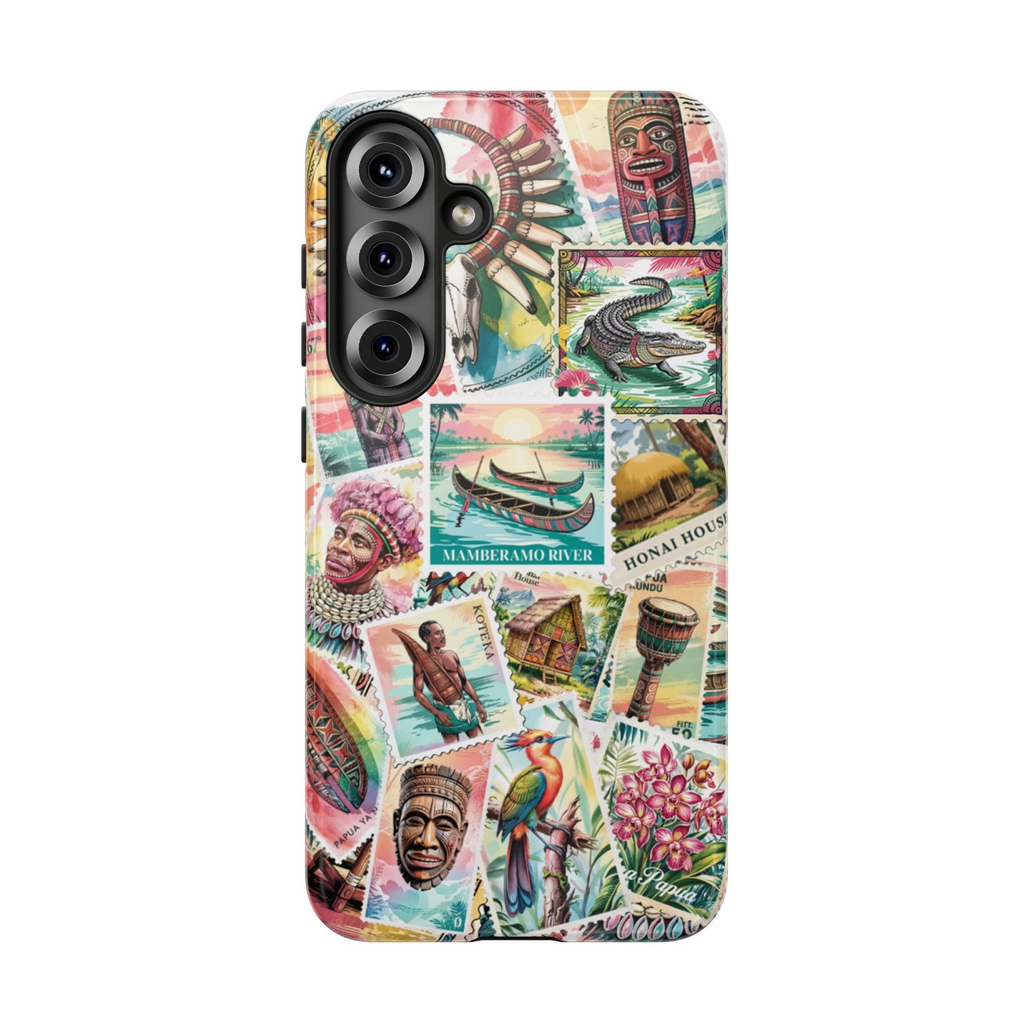 Papuan Culture Objects Post Stamp Design - Phone Cases