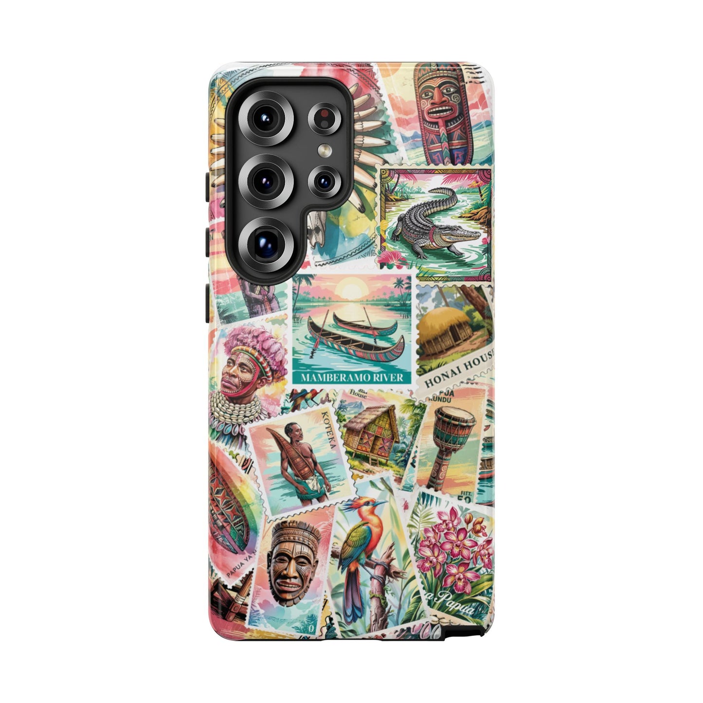 Papuan Culture Objects Post Stamp Design - Phone Cases