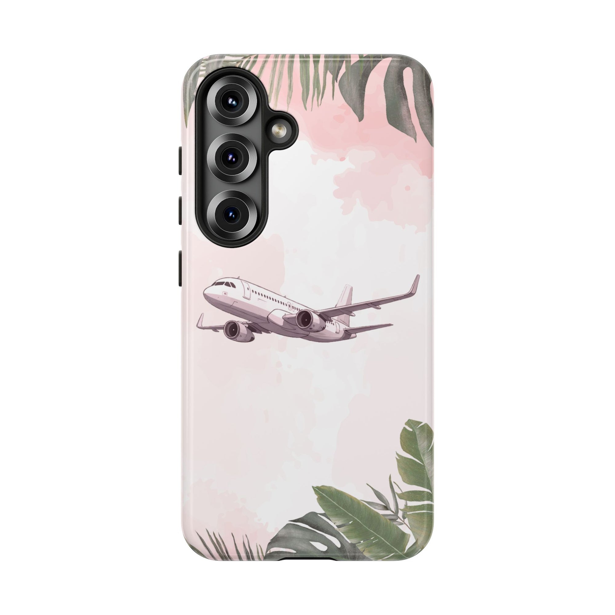 Airplane Palm Trees Coastal Design - Phone Case